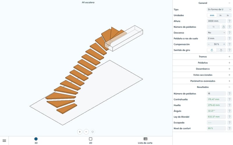 Tipos de escaleras