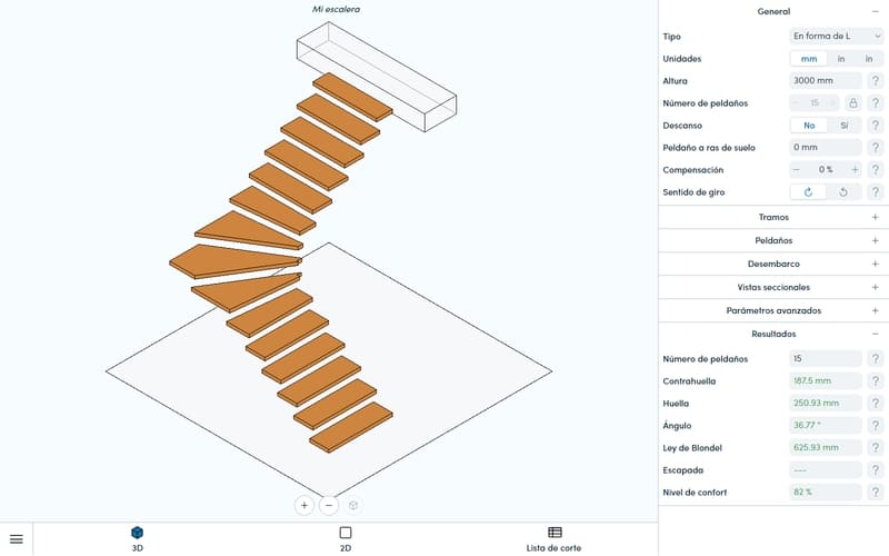 Tipos de escaleras