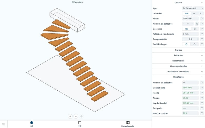 Tipos de escaleras