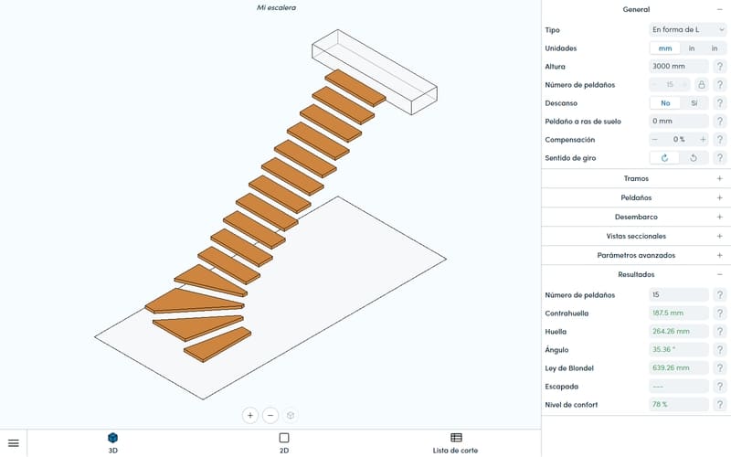 Tipos de escaleras